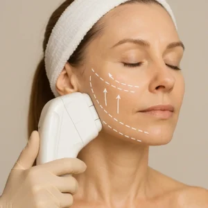 Woman having HI-FU to reduce wrinkles call LA LIPO Hitchin Now!