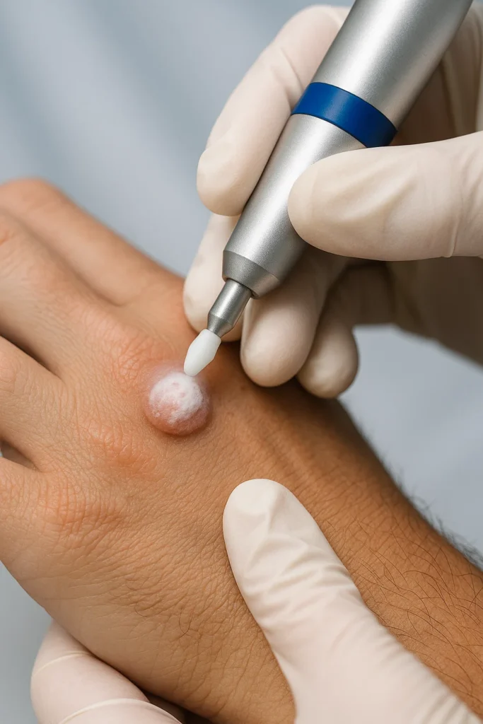 example of wart removal Hitchin using cryopen