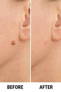 Skin tags removal Hitchin before and after