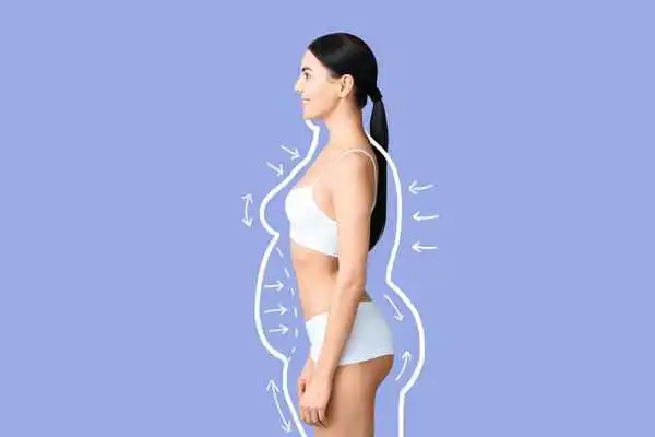 image of woman experiencing fat reduction treatment Hitchin