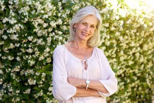 Older woman happy with urinary incontinence treatment Hitchin